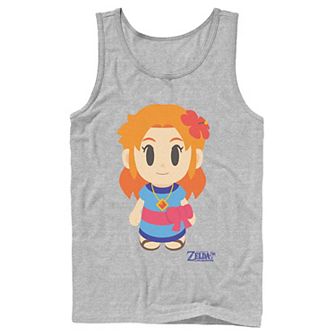 Men's Nintendo Legend Of Zelda Links Awakening Marin Avatar Style Portrait Tank Top