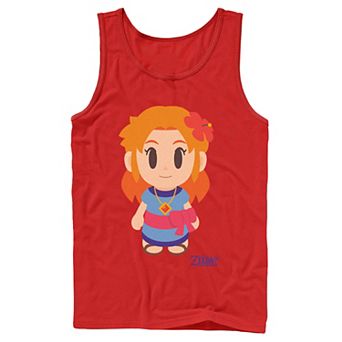 Men's Nintendo Legend Of Zelda Links Awakening Marin Avatar Style Portrait Tank Top