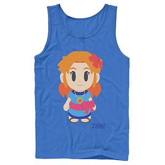 Men's Nintendo Legend Of Zelda Links Awakening Marin Avatar Style Portrait Tank Top