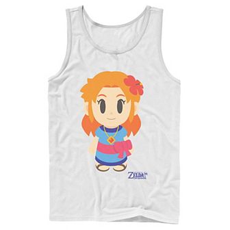 Men's Nintendo Legend Of Zelda Links Awakening Marin Avatar Style Portrait Tank Top