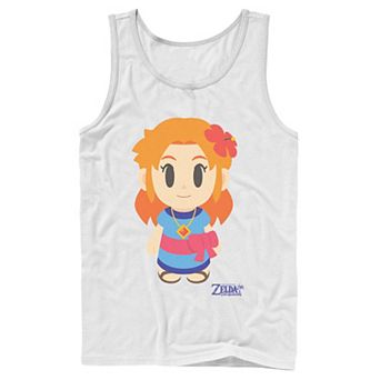 Men's Nintendo Legend Of Zelda Links Awakening Marin Avatar Style Portrait Tank Top