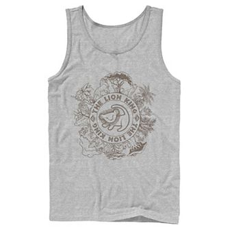 Disney's The Lion King Men's Circle Of Life Line Art Logo Tank Top