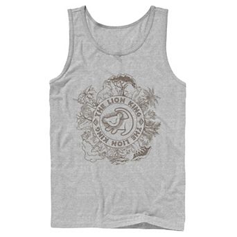 Disney's The Lion King Men's Circle Of Life Line Art Logo Tank Top