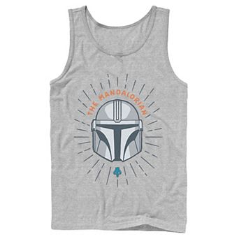 Men's Star Wars The Mandalorian Helmet Cartoon Tank Top