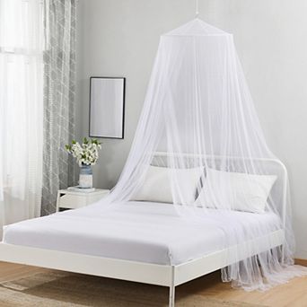 Casablanca Oasis Round Collapsible Hoop Sheer Bed Canopy