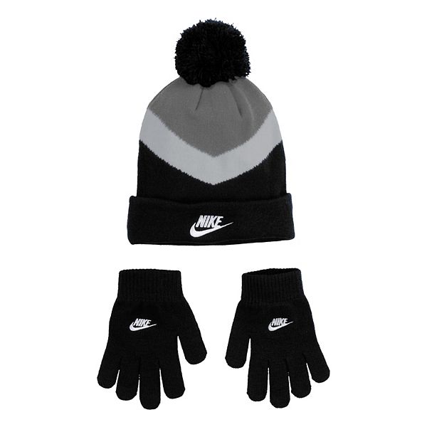 Boys 8-20 Nike Pom Beanie & Gloves Set