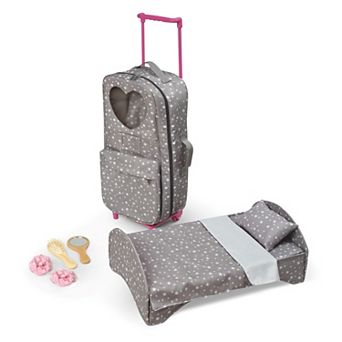 Badger Basket Travel and Tour Trolley Carrier with Bed for 18-inch Dolls