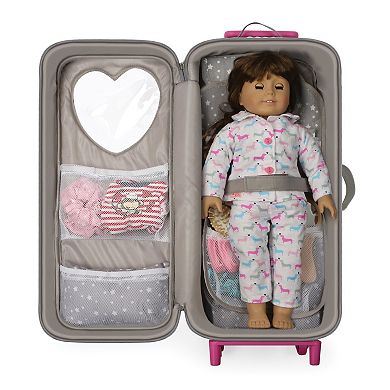 Badger Basket Travel and Tour Trolley Carrier with Bed for 18-inch Dolls