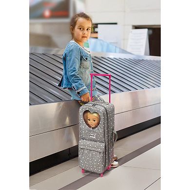Badger Basket Travel and Tour Trolley Carrier with Bed for 18-inch Dolls