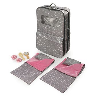 Badger Basket Pack Pretty Double Doll Carrier with 2 Sleeping Bags for 18-inch Dolls