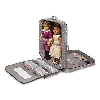 Badger Basket Pack Pretty Double Doll Carrier with 2 Sleeping Bags for 18-inch Dolls