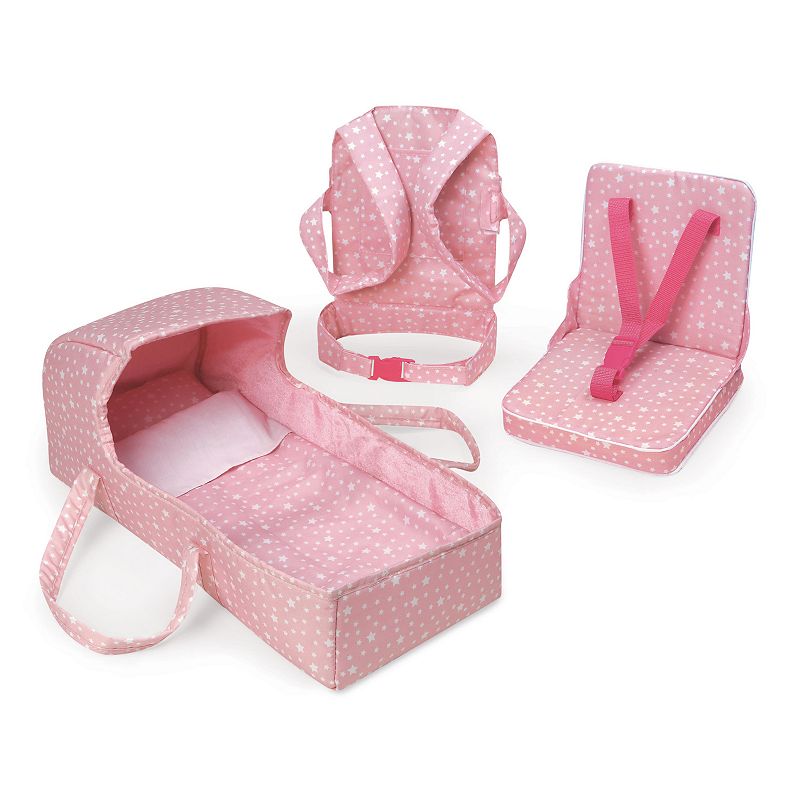 Badger Basket First Class 5-Piece Doll Travel Set, Pink