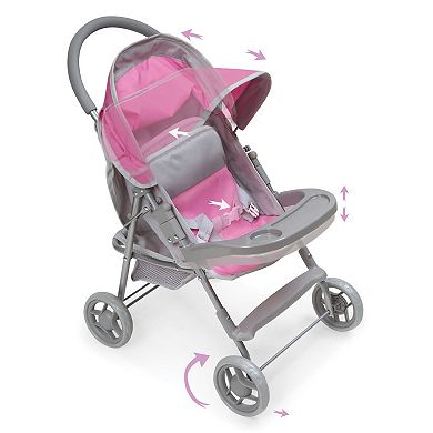 Badger Basket Glide Folding Single Doll Stroller