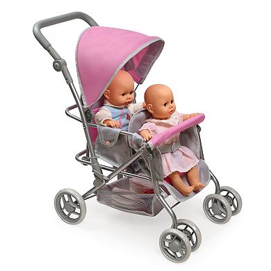 Badger Basket Cruise Folding Inline Double Doll Stroller