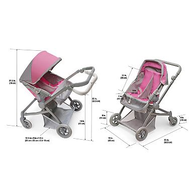 Badger Basket Voyage Twin Carriage Doll Stroller