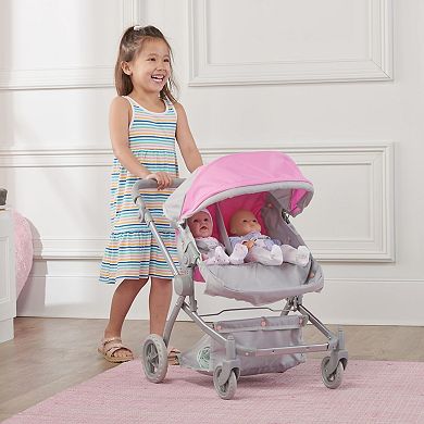 Badger Basket Voyage Twin Carriage Doll Stroller