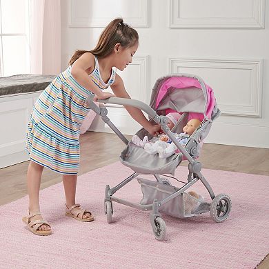 Badger Basket Voyage Twin Carriage Doll Stroller