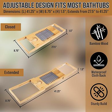 Portsmouth Home Bamboo Bath Caddy