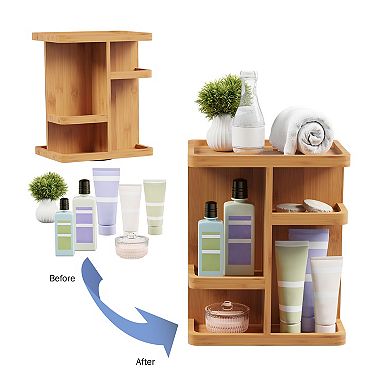 Portsmouth Home Bamboo Make-Up Organizer