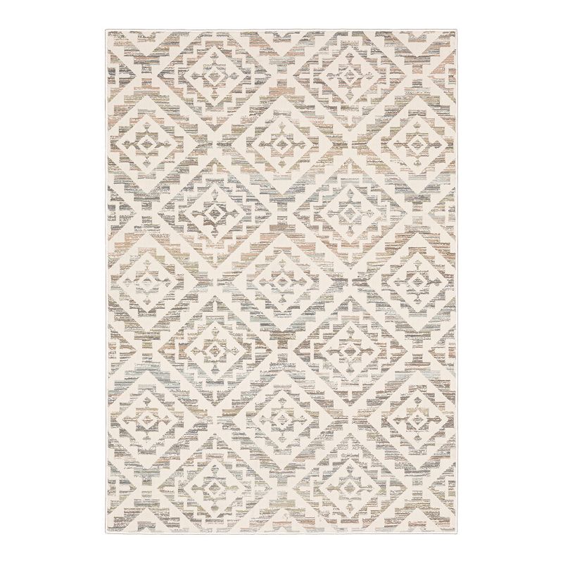 StyleHaven Camelia Geometric Southwest Area Rug, White, 10X13 Ft