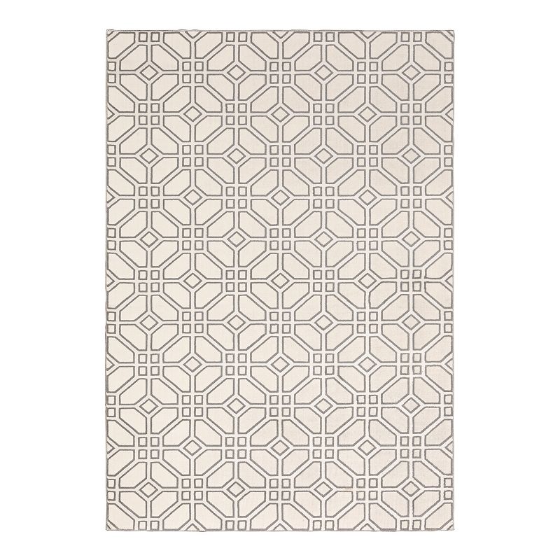 StyleHaven Camelia Geometric Area Rug, White, 10X13 Ft
