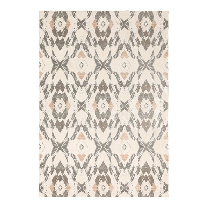 StyleHaven Camelia Distressed Geometric Area Rug, White, 10X13 Ft
