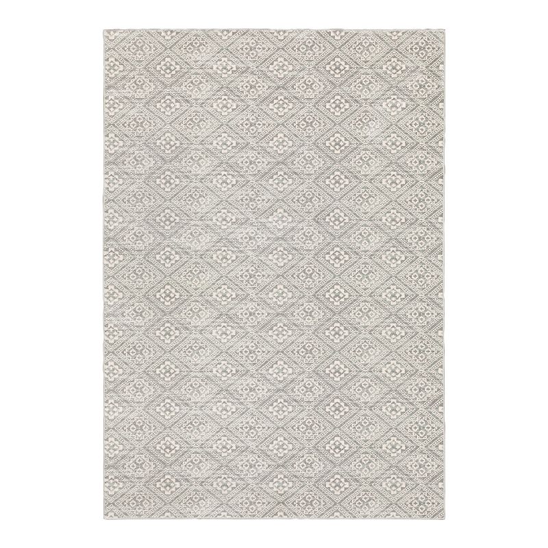 StyleHaven Camelia Diamonds Area Rug, Grey, 8X11 Ft