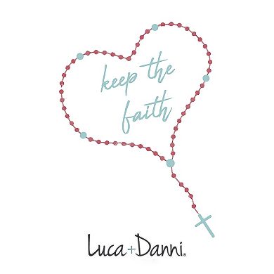 Luca + Danni Rosary Heart Bangle Bracelet