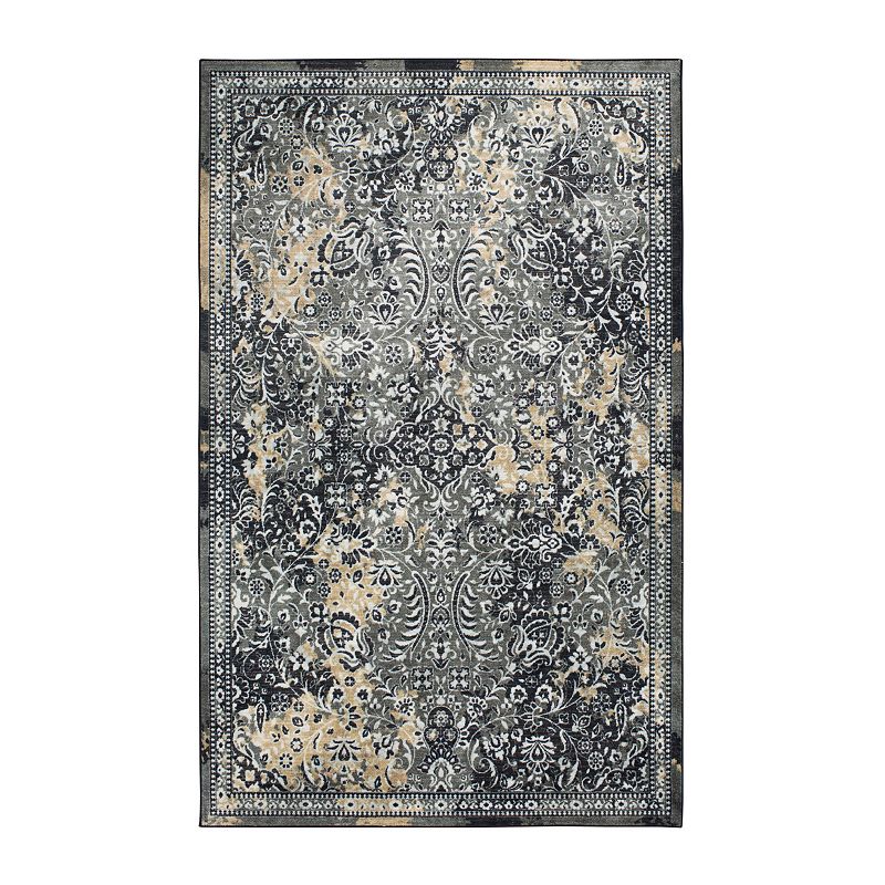 Mohawk Home Prismatic EverStrand Garden City Rug, Black, 5X8 Ft