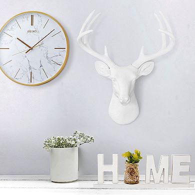 Seiko Faux Marble Carrara Wall Clock