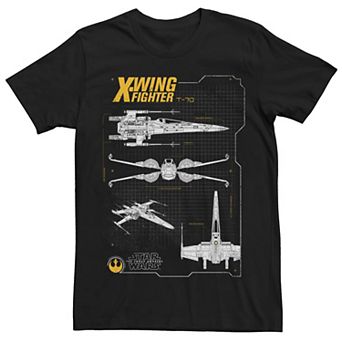 Men's Star Wars X-Wing Schematics Tee