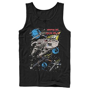 Men's Star Wars The Force Awakens Millennium Falcon Blue Squadron Tank Top