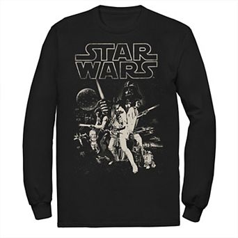 Men's Star Wars Vintage Style Group Shot Logo Tee