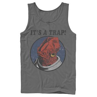 Men's Star Wars Admiral Ackbar IT'S A TRAP! Quote Tank Top