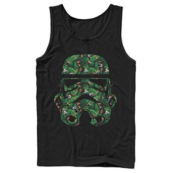Men's Star Wars Stormtrooper Tropical Helmet Floral Fill Tank Top