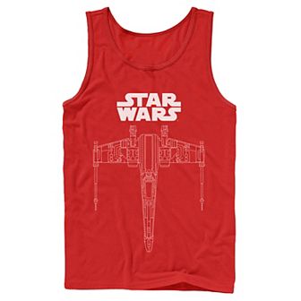 Men's Star Wars X-Wing Dash Line Art Tank Top