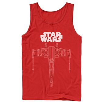 Men's Star Wars X-Wing Dash Line Art Tank Top