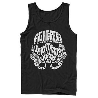 Men's Star Wars Stormtrooper Word Filled Helmet Tank Top
