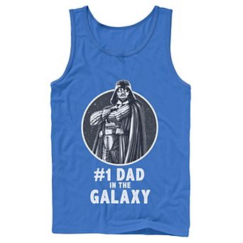 Men's Star Wars Darth Vader #1 Dad In The Galaxy Tank Top