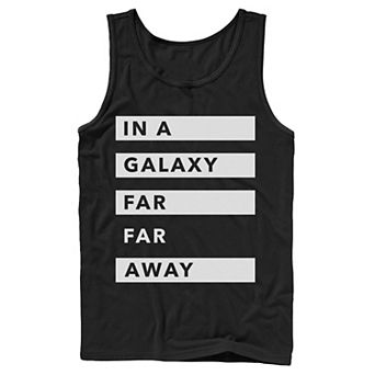 Men's Star Wars In A Galaxy Far Far Away Panel Striped Tank Top