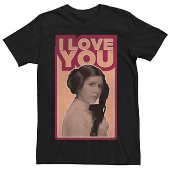 Men's Star Wars Leia I LOVE YOU Iconic Ep.5 Quote Tee
