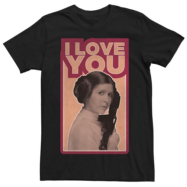 Men's Star Wars Leia I LOVE YOU Iconic Ep.5 Quote Tee