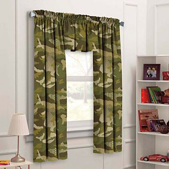Dream Factory Geo Camo 3 pc Window Curtain & Valance Set