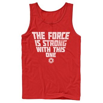 Men's Star Wars Deep Red Force Is Strong Tank Top