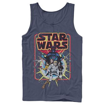 Men's Star Wars Classic Vintage Comic Book Cover Tank Top