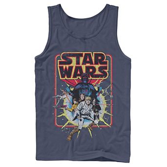 Men's Star Wars Classic Vintage Comic Book Cover Tank Top