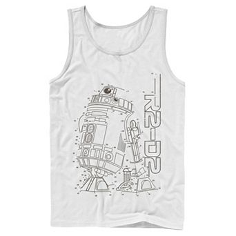 Men's Star Wars R2-D2 Connect The Dots Line Art Z1 Tank Top