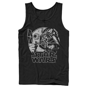 Men's Star Wars Darth Vader And Ships Tank Top