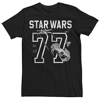 Men's Star Wars '77 Collegiate Jersey Dog Fight Tee