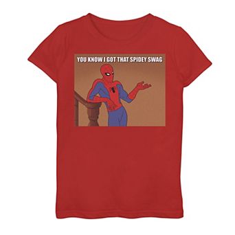 Girls 7-16 Marvel Spider-Man You Know I Got That Spidey Swag Vintage Graphic Tee